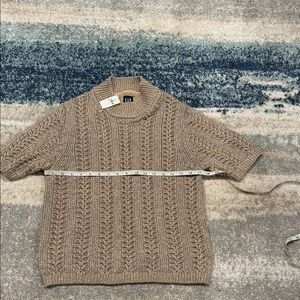 Gap Beige Cable Knit Top NWT